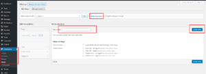 menu wordpress
